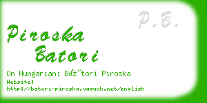 piroska batori business card